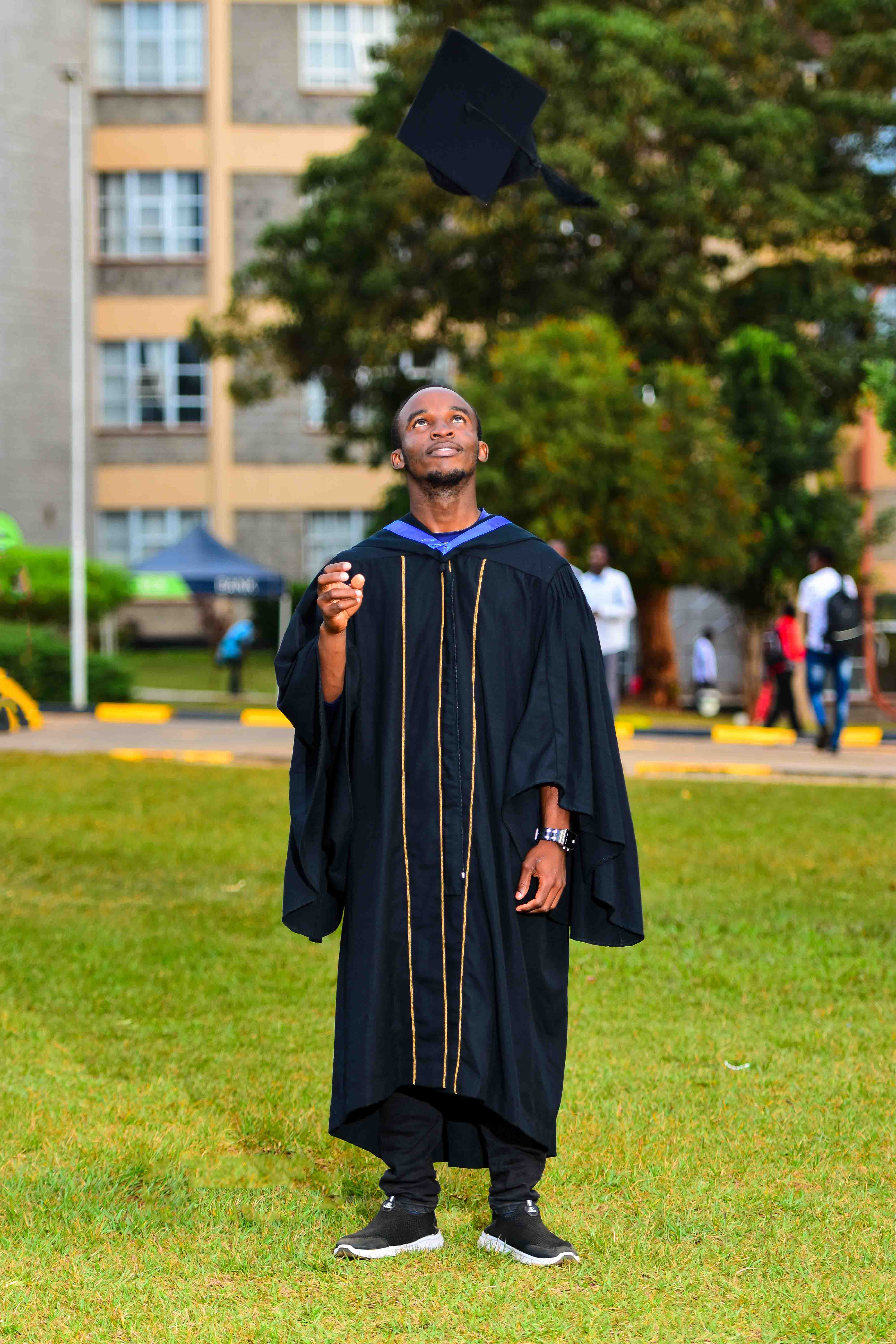 Campus graduation portrait